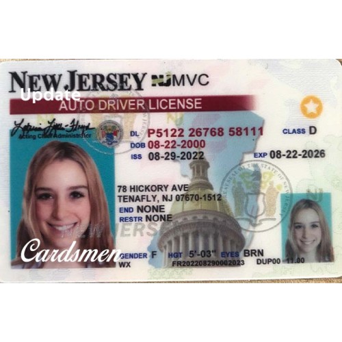 New Jersey Fake Driver License - Best Fake ID Website | Cardsmen.com